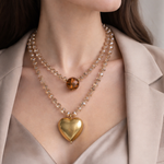 Collana Cuore Oro Cristallo