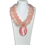 Collana Sfaccettata Alternata Cammeo