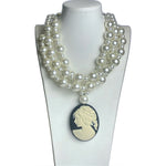 Collana Sfaccettata Alternata Cammeo