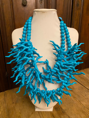 Exclusive Necklace with Two Strands of Coral
